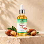 Charger l'image dans la galerie, Huile d’argan cosmétique Oil Beauty Morocco sur fond ivoire
