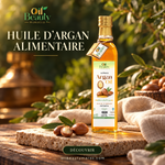 Charger l'image dans la galerie, Huile d'Argan Alimentaire, Argan Oil Culinary — publicité, mise en scène générée par IA
