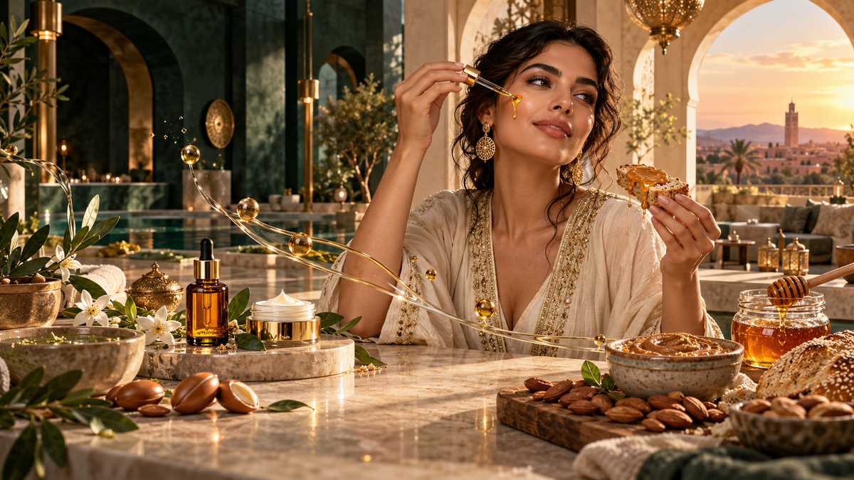 Deux rituels, une même femme · Beauté & saveurs marocaines