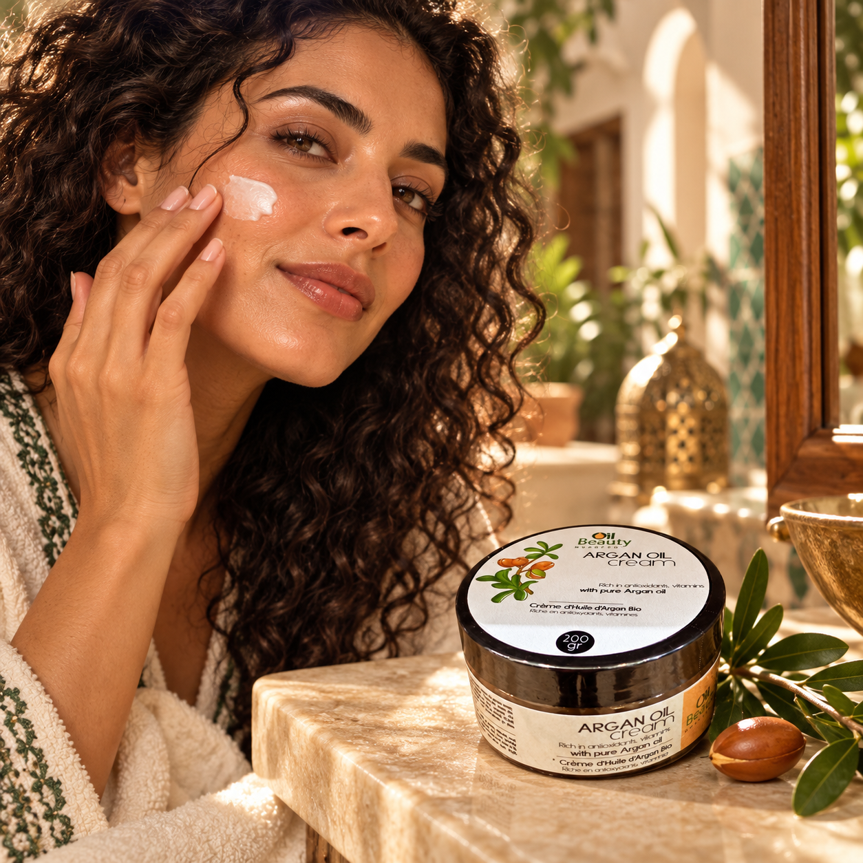 Rituel de soin du visage à l’huile d’argan
